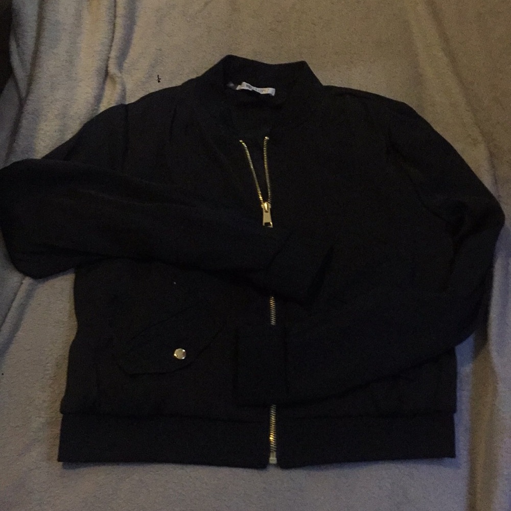 Jennifer Lopez NWOT Black Spring Zip Up Jacket